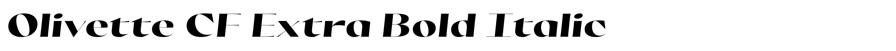 Olivette CF Extra Bold Italic
